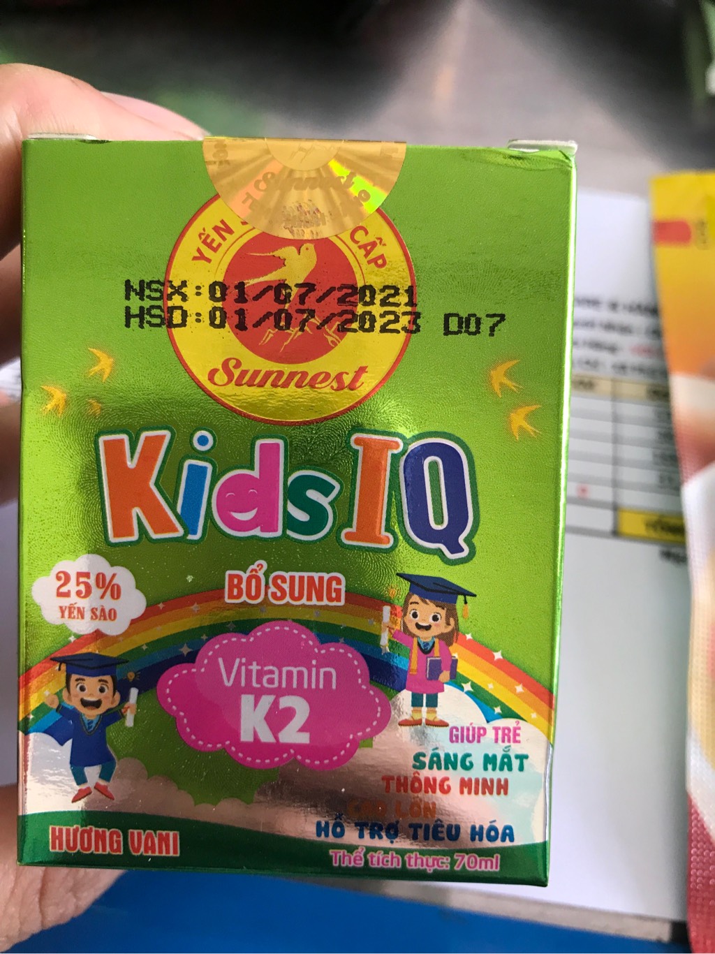 Yến KidIQ, 25% yến, lọ 70g