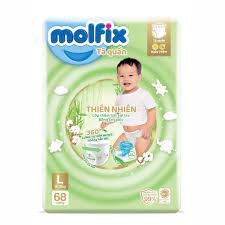 Tã quần Molfix size L68, dành cho trẻ từ 9-13kg