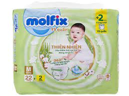 Tã quần Molfix size M22, dành cho trẻ từ 6-11kg