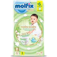 Tã quần Molfix size M42, dành cho trẻ từ 6-11kg