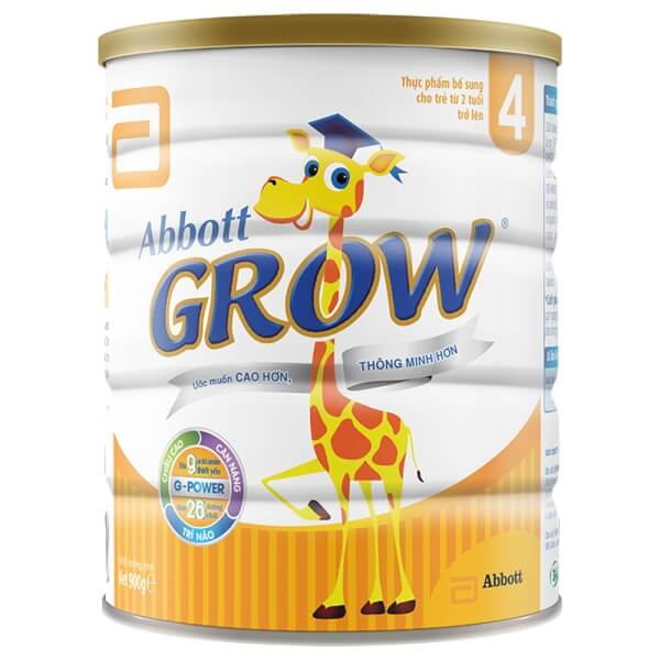 Sữa Abbott Grow 4 900g cho trẻ từ 2 tuổi trở lên