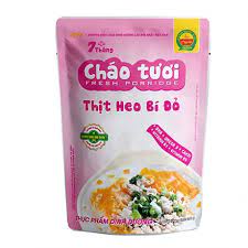 Cháo tươi thịt heo bí đỏ