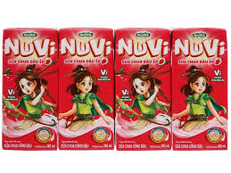 Nuvi dâu ép hộp 170ml, lốc 4 hộp