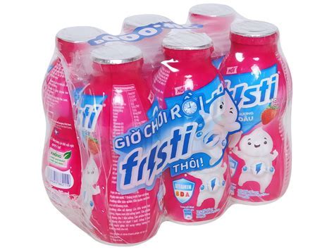 Fristi dâu chai 80ml-lốc 6 chai