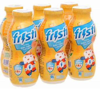 Fristi đào chai 80ml-lốc 6 chai