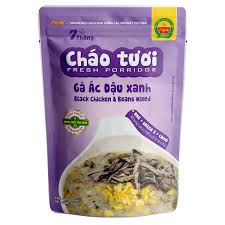 Cháo tươi gà ác đậu xanh