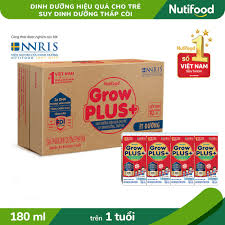 Growplus đỏ 180ml, dành cho trẻ trên 1 tuổi, thùng 12 lốc