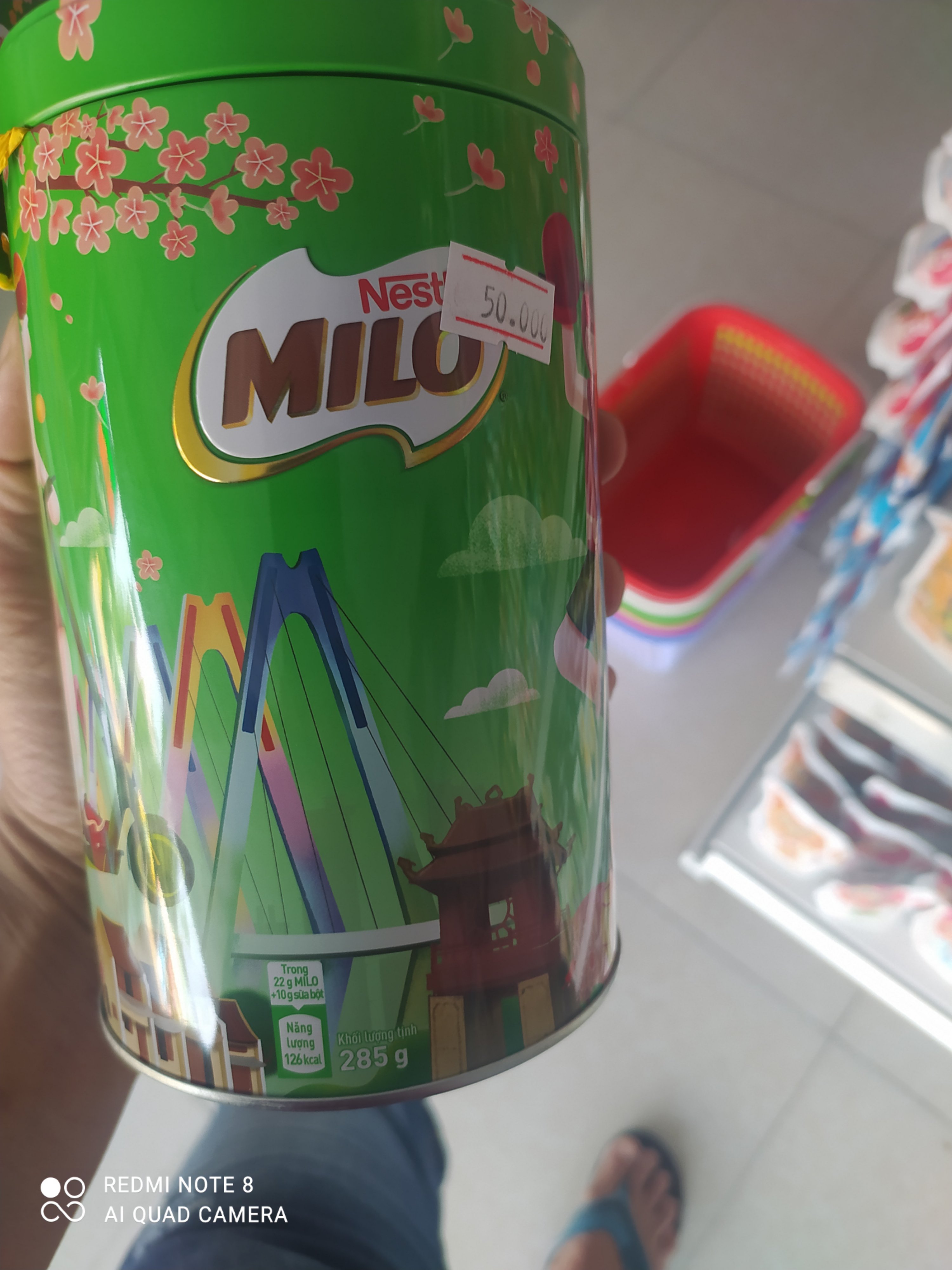 Sữa bột lúa mạch Milo 285g, hộp thiếc
