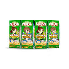 Nuvi sữa tươi lúa mạch lốc 4 hộp 110ml