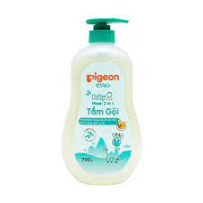 Tắm gội Pigeon màu xanh 700ml