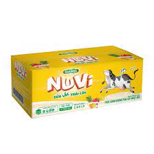 Nuvi trái cây nhiệt đới cam 180ml, thùng 12 lốc